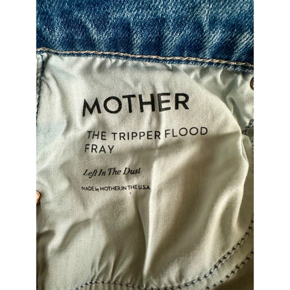 Mother Superior The Tripper Flood Fray Jeans Left In The Dust Blue Women 26 - Picture 3 of 8